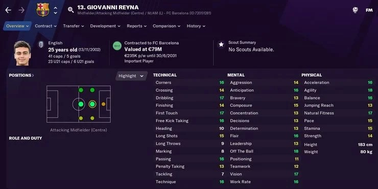 FM 21 Giovanni Reyna