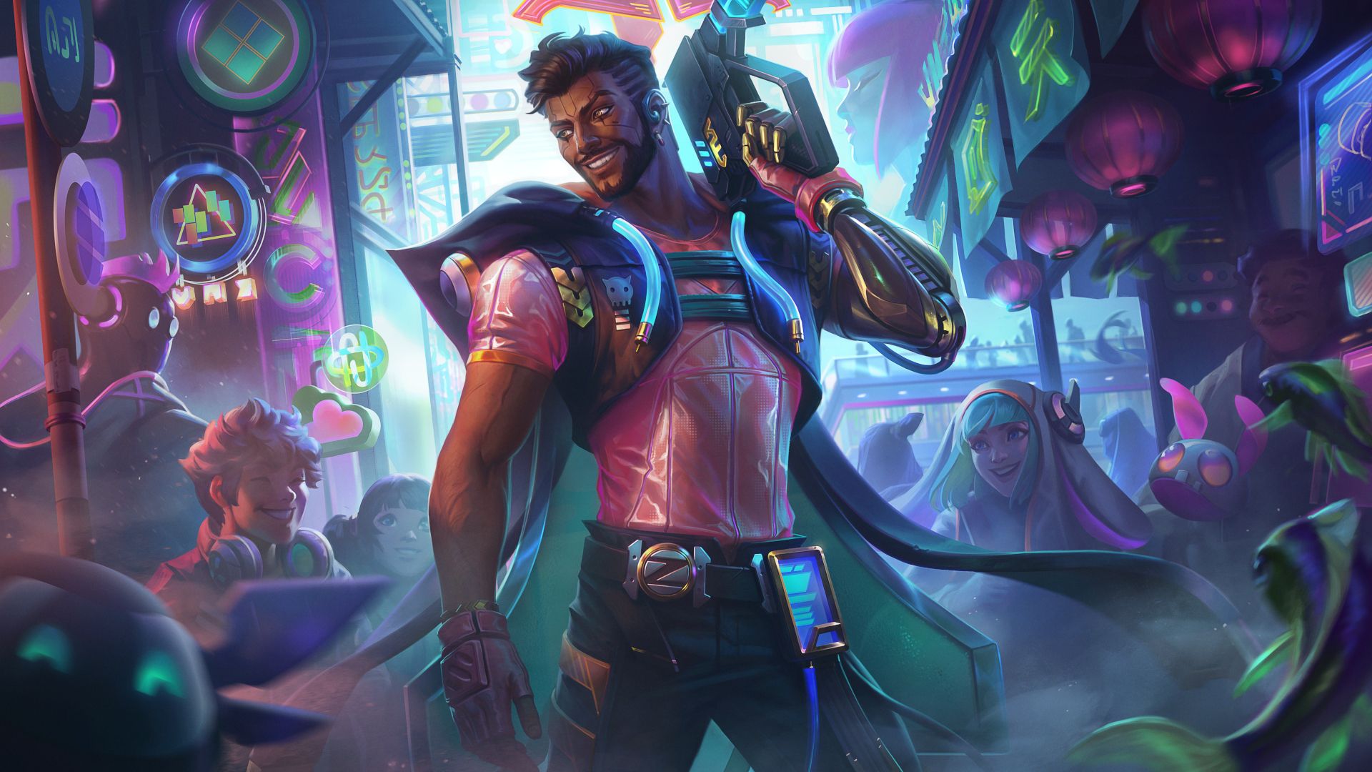 League of Legends Cyberpop Akshan