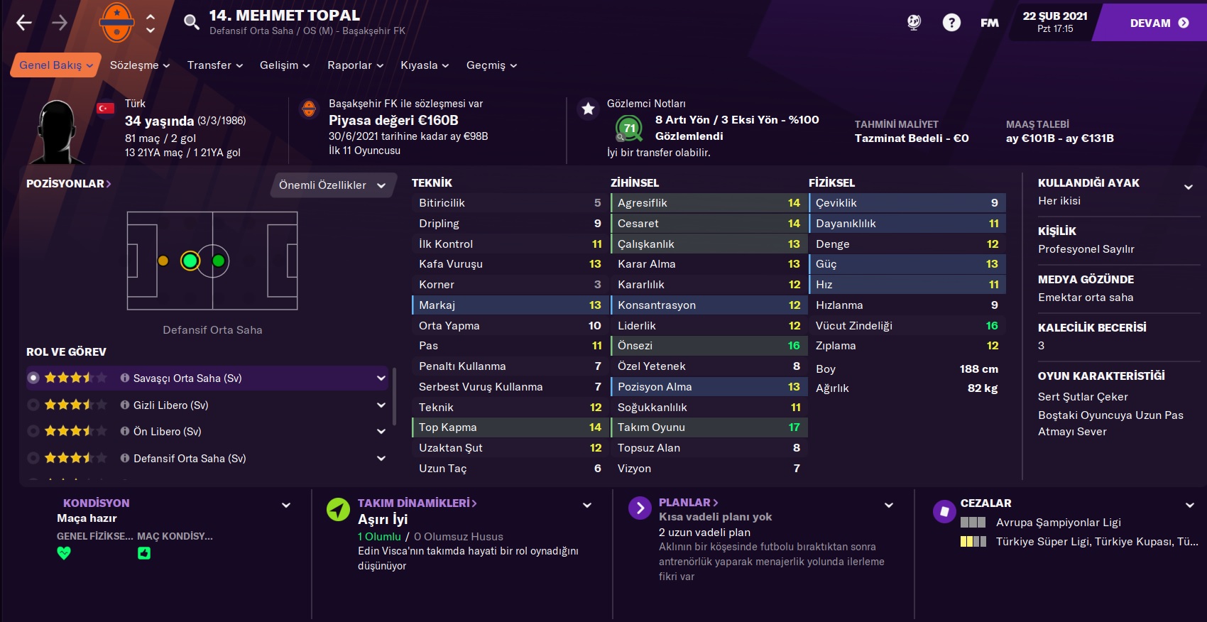 FM 22 Mehmet Topal Beşiktaş