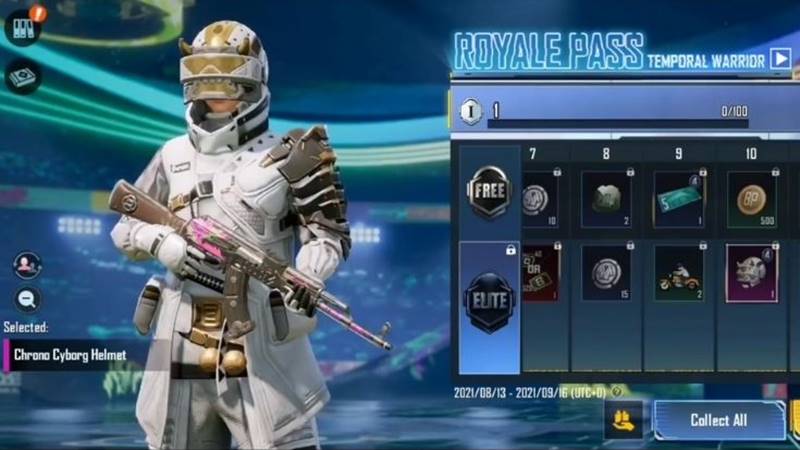 PUBG Mobile 23. Sezon Royale Pass: Chrono Cyborg Miğferi