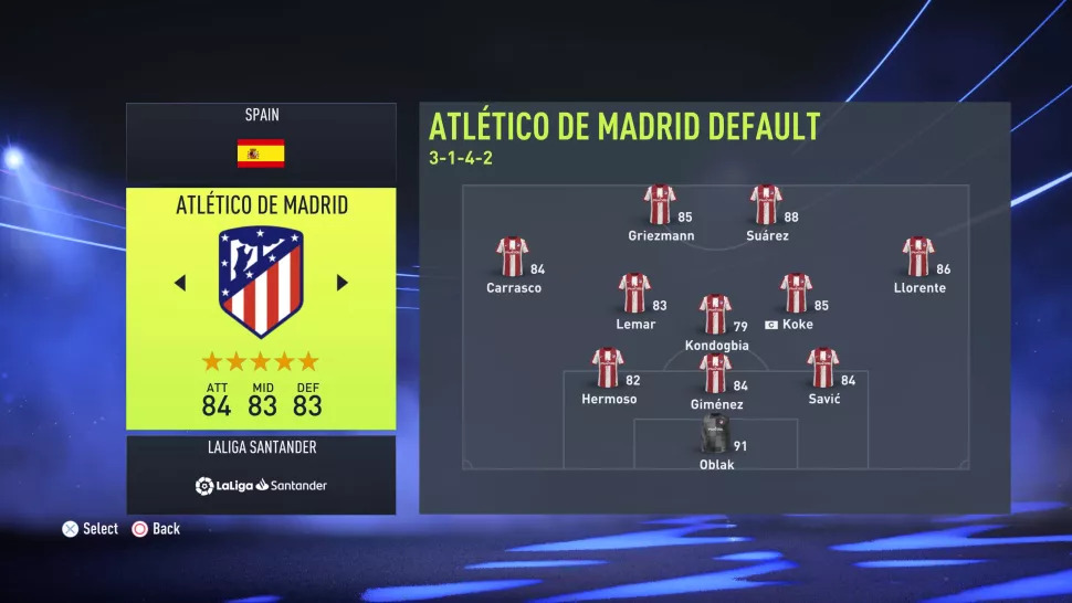 FIFA 22 En İyi Takımlar Listesi: Atletico Madrid