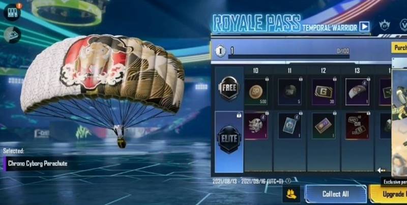 PUBG Mobile 23. Sezon Royale Pass: Chrono Cyborg Paraşütü